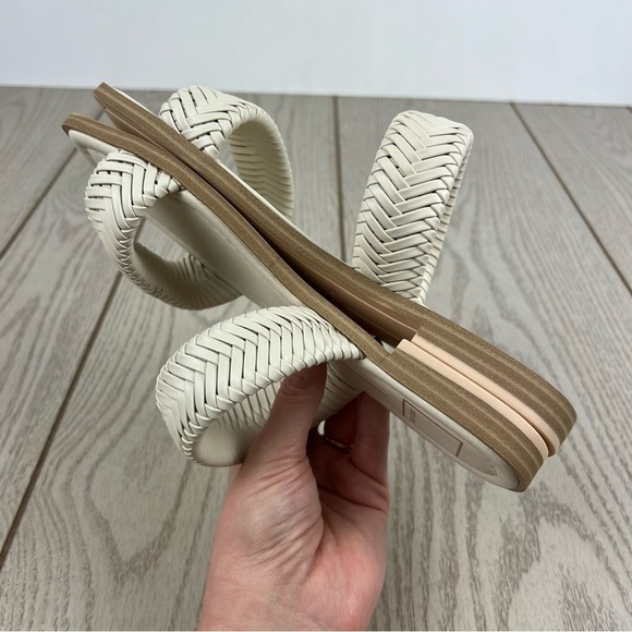 Dolce Vita Women's  Inya Braided Womev Strap Flat Sandals 6.5 Ivory $100 - Picture 3 of 8